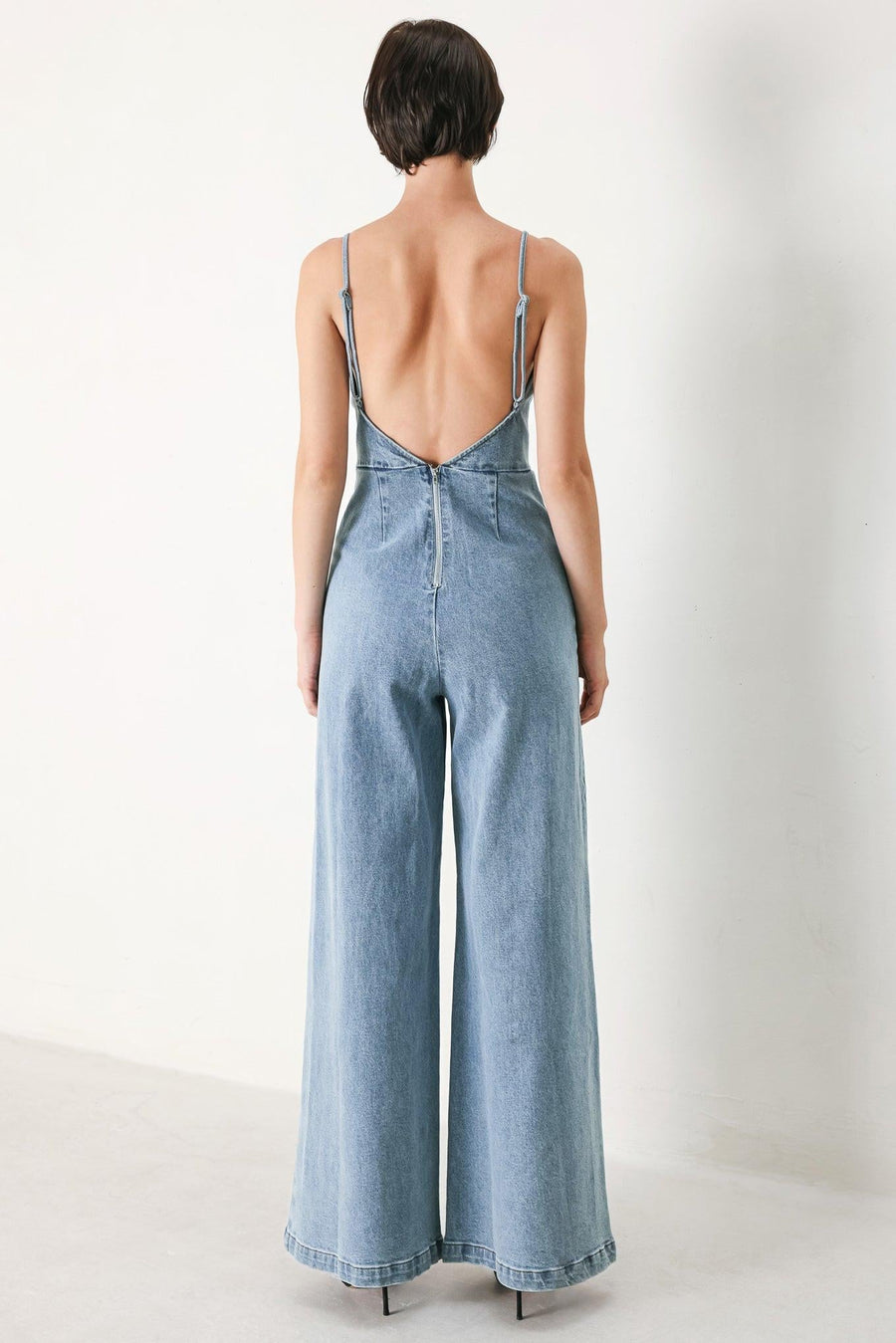 SKYLINE SWEETHEART DENIM JUMPSUIT - Glamourous Grace