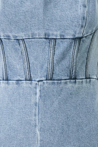 SKYLINE SWEETHEART DENIM JUMPSUIT - Glamourous Grace