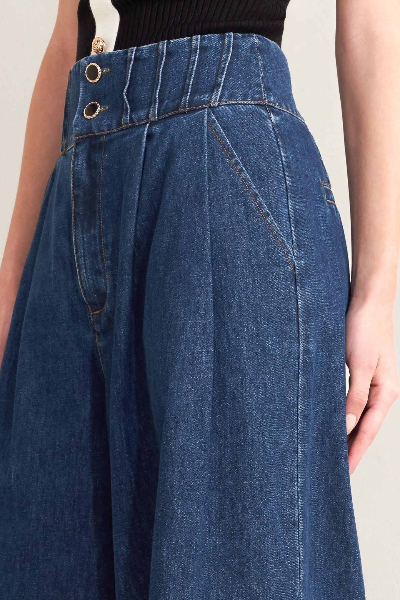OCEAN DRIVE WIDE DENIM PANTS - Glamourous Grace