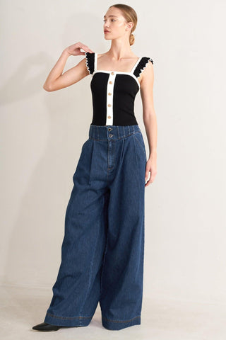 OCEAN DRIVE WIDE DENIM PANTS - Glamourous Grace