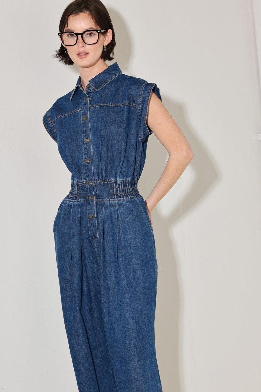 POWER PLAY DENIM JUMPSUIT - Glamourous Grace