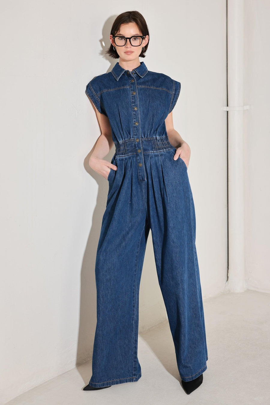 POWER PLAY DENIM JUMPSUIT - Glamourous Grace