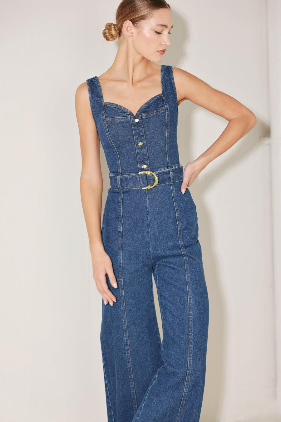 WESTSIDE GLAM DENIM JUMPSUIT - Glamourous Grace