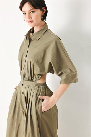OLIVE DAYDREAM WOVEN JUMPSUIT - Glamourous Grace