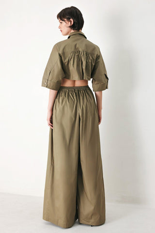 OLIVE DAYDREAM WOVEN JUMPSUIT - Glamourous Grace
