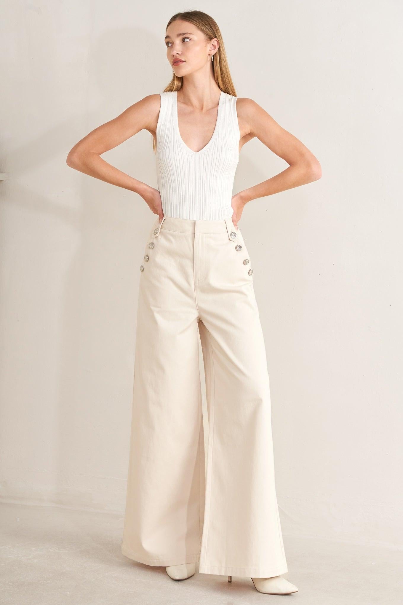 RUNWAY TAILORED WOVEN PANTS - Glamourous Grace