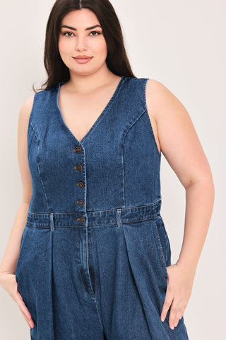 RUNWAY HIT LINE DENIM JUMPSUIT - Glamourous Grace