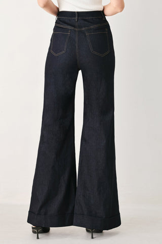 CONTRAST STITCH DENIM PANTS