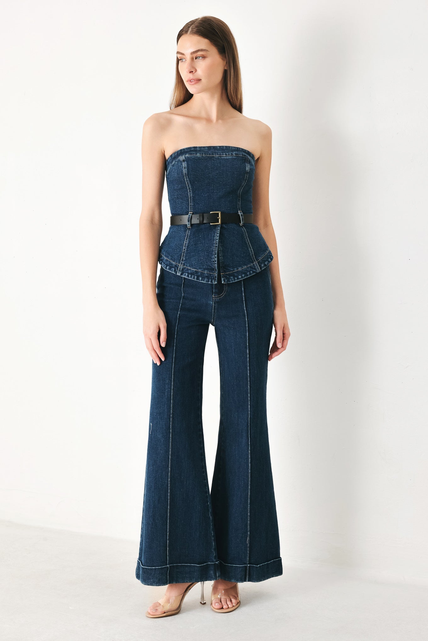 SKYLINE FLARE DENIM PANTS - Glamourous Grace