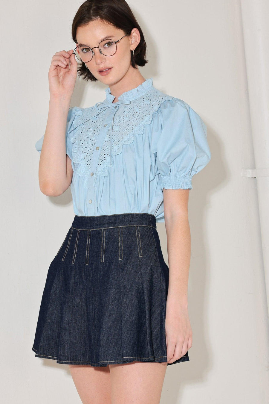 LOVESONG IN DENIM SKORT - Glamourous Grace