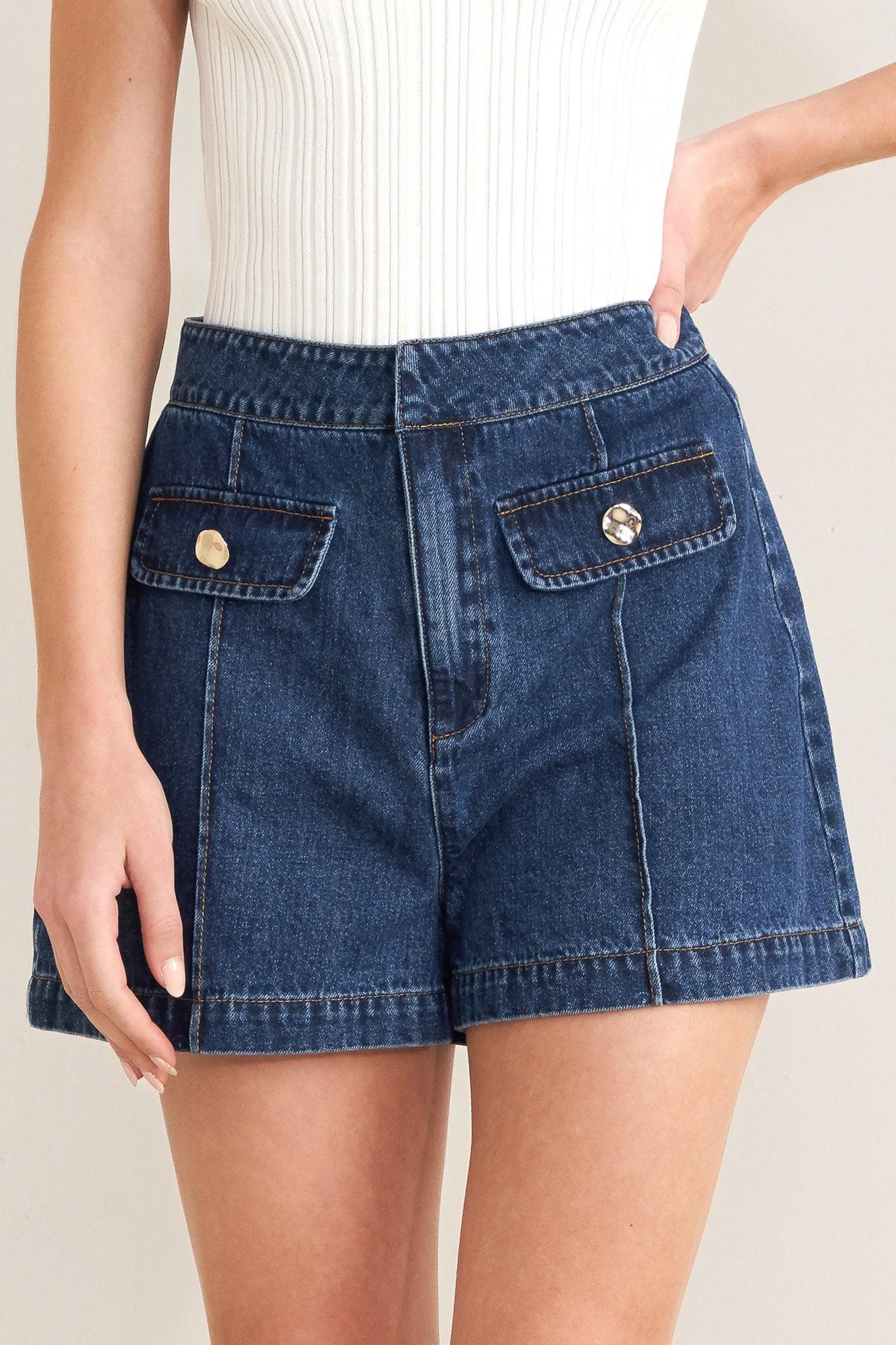 FOREVER STYLISH DENIM SHORTS - Glamourous Grace