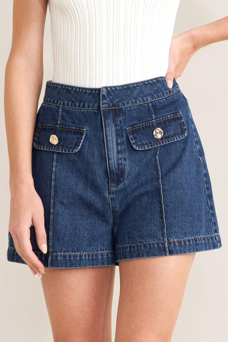 FOREVER STYLISH DENIM SHORTS - Glamourous Grace