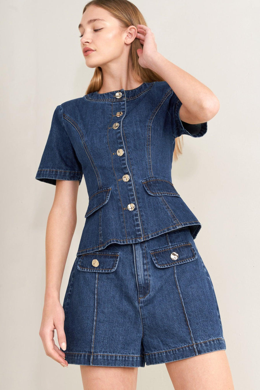 FOREVER STYLISH DENIM SHORTS - Glamourous Grace