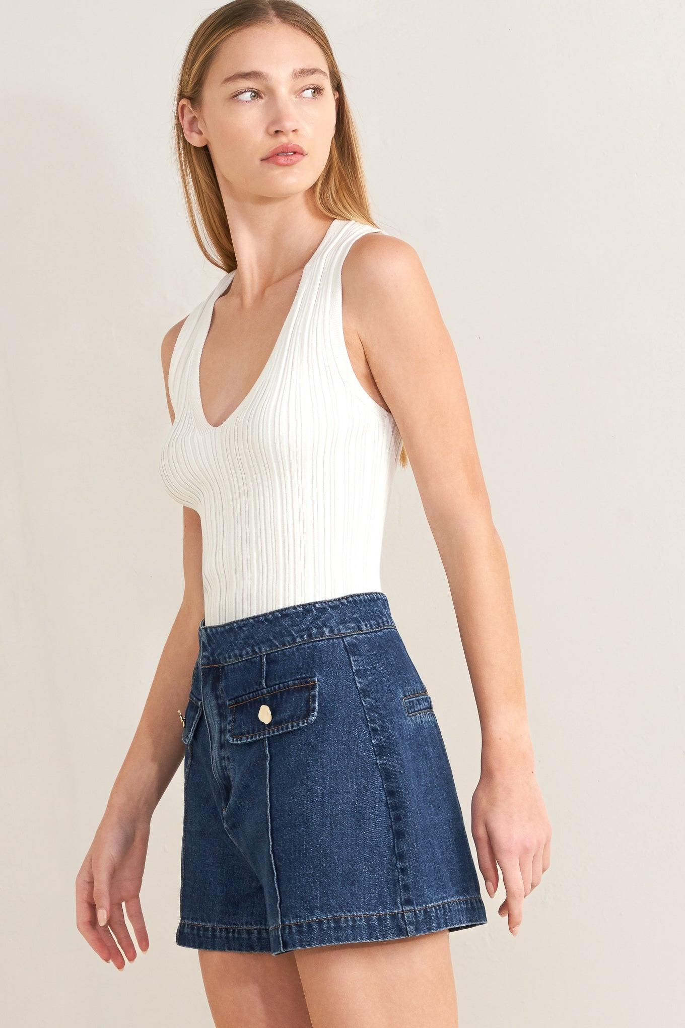 FOREVER STYLISH DENIM SHORTS - Glamourous Grace