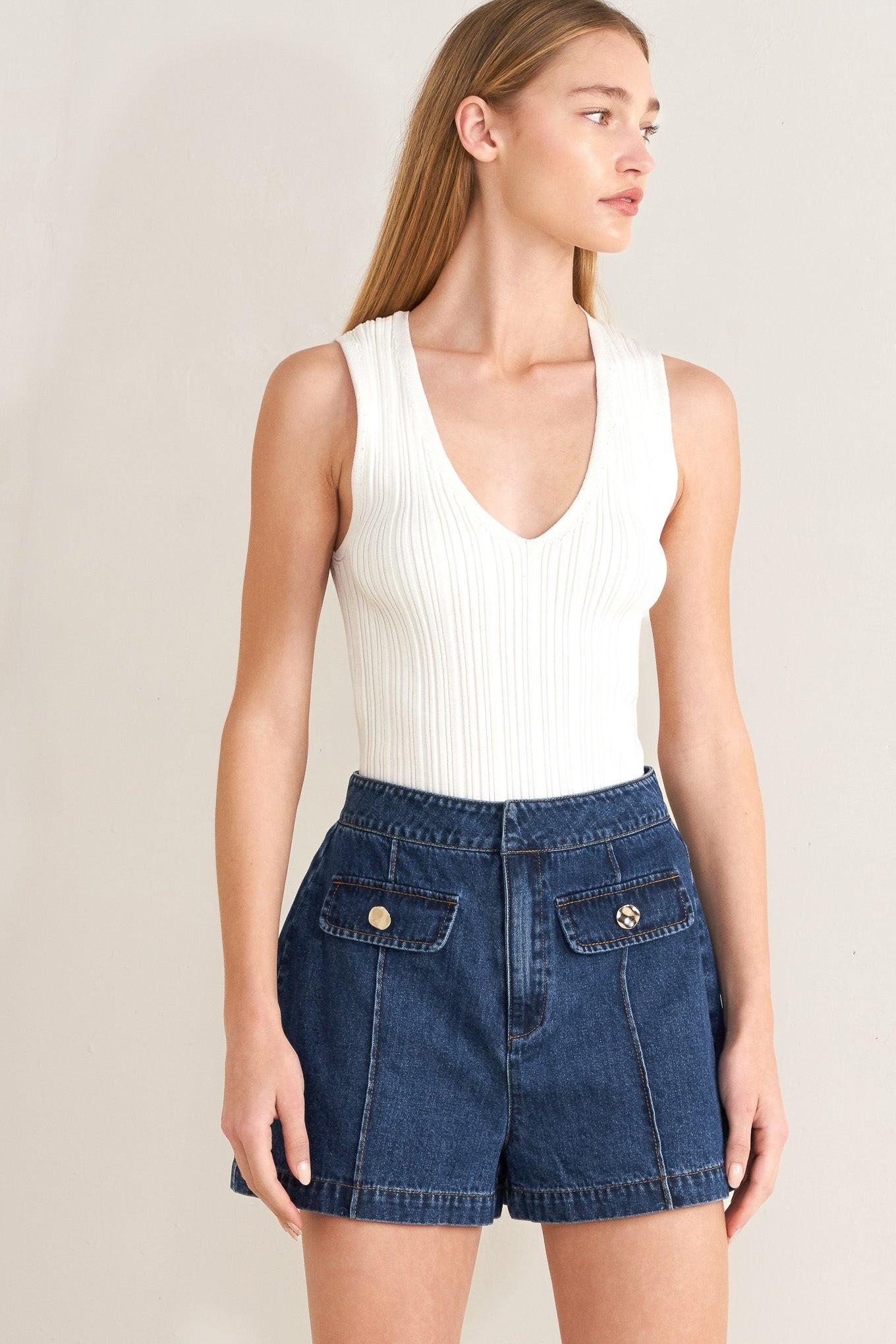 FOREVER STYLISH DENIM SHORTS - Glamourous Grace