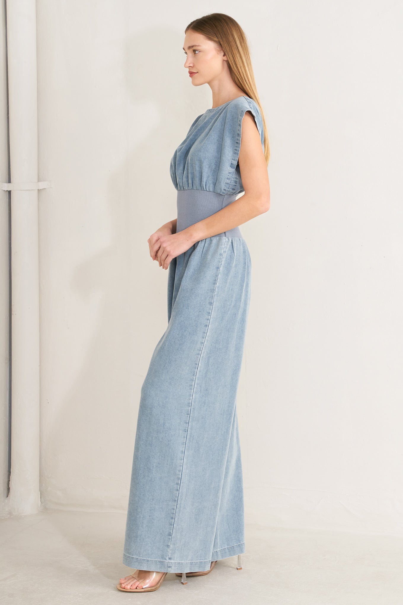 RUNNING IN DENIM JUMPSUIT - Glamourous Grace