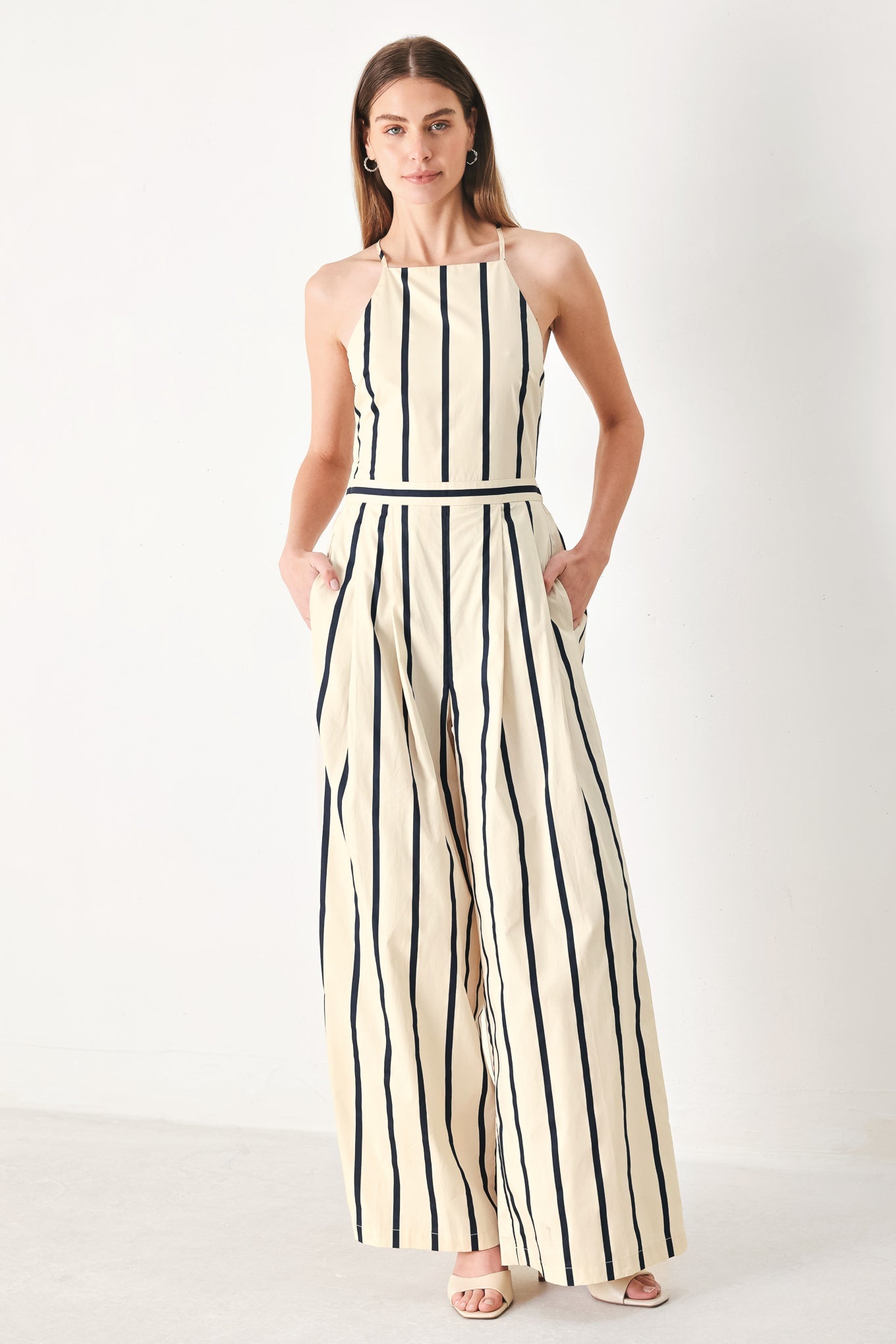 MONACO STRIPE WOVEN JUMPSUIT - Glamourous Grace