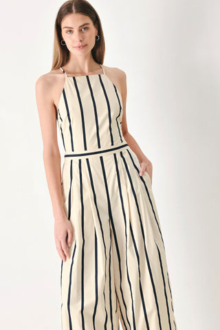 MONACO STRIPE WOVEN JUMPSUIT - Glamourous Grace