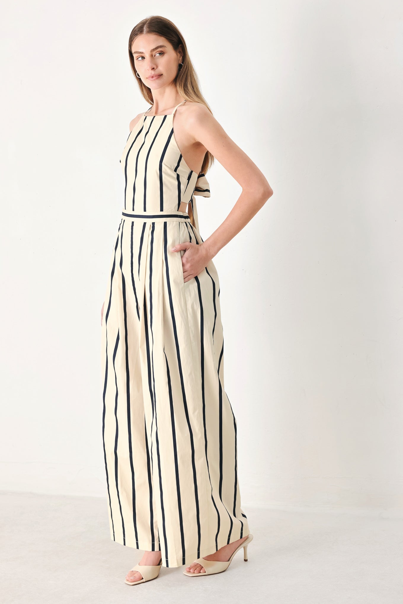 MONACO STRIPE WOVEN JUMPSUIT - Glamourous Grace