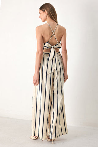 MONACO STRIPE WOVEN JUMPSUIT - Glamourous Grace