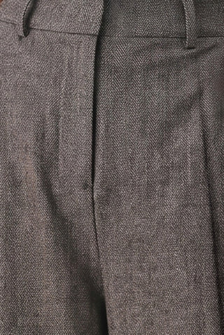 COCOA STRUCTURE BROWN WIDE-LEG PANTS