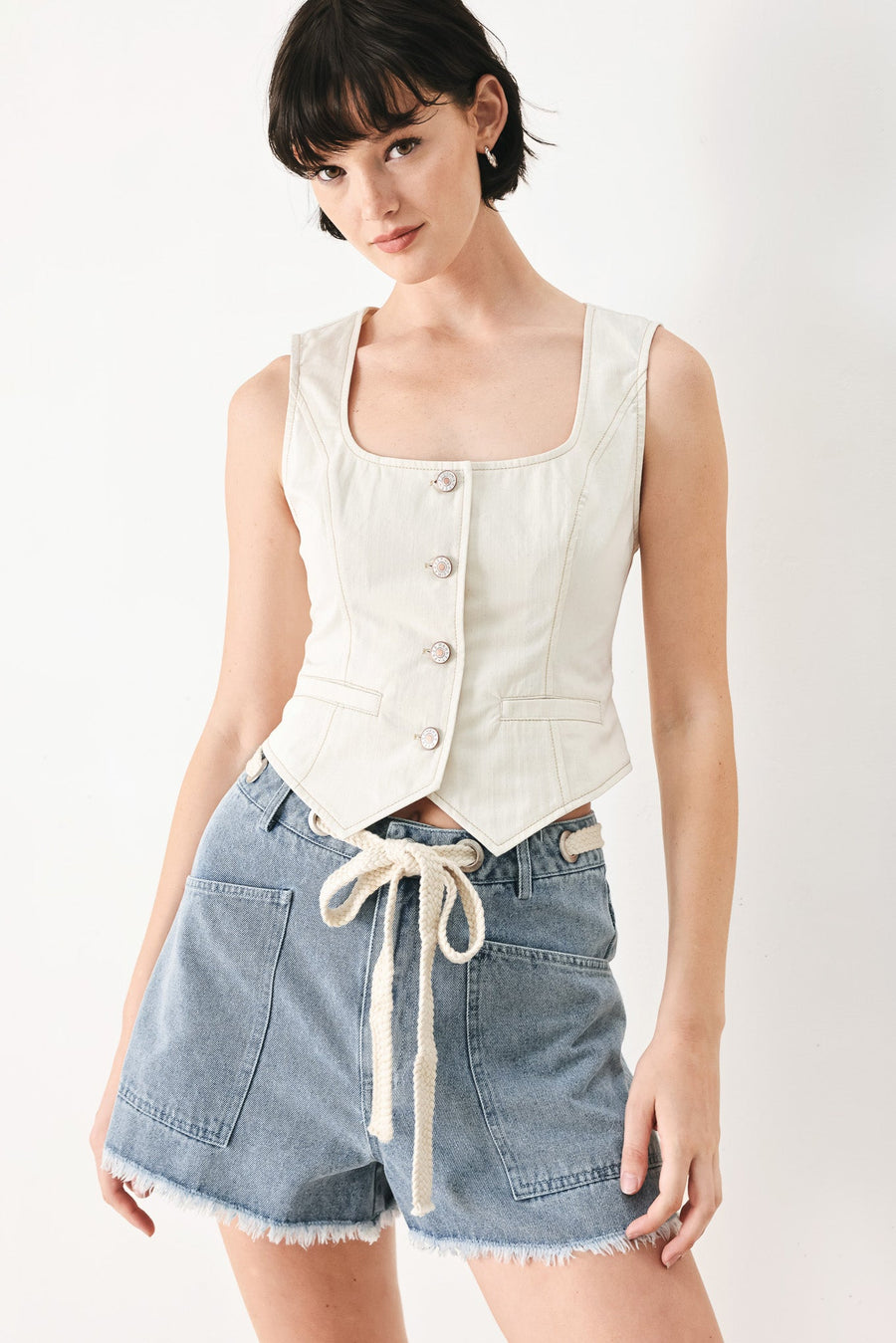 BEACH DAY DENIM SHORTS - Glamourous Grace