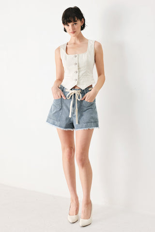 BEACH DAY DENIM SHORTS