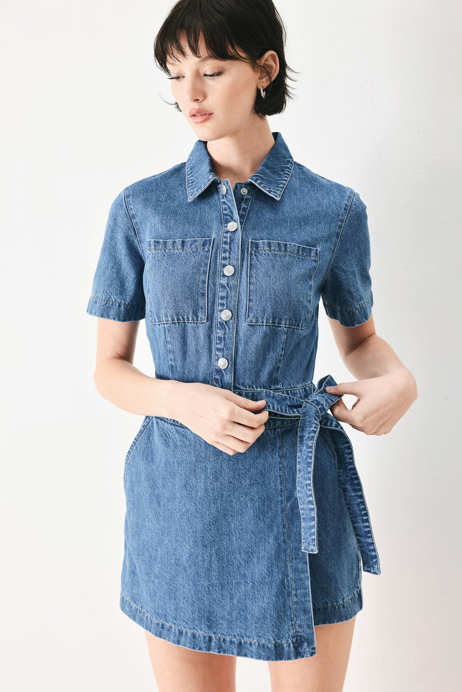 DAILY ROMANCE DENIM SKORT ROMPER - Glamourous Grace