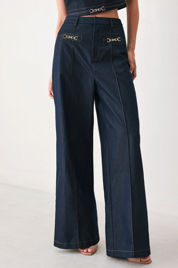 YACHT CLUB WOVEN WIDE LEG PANTS - Glamourous Grace