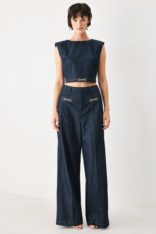 YACHT CLUB WOVEN WIDE LEG PANTS - Glamourous Grace