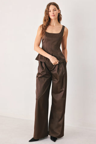 PARCHMENT RELAXED-FIT WOVEN PANTS