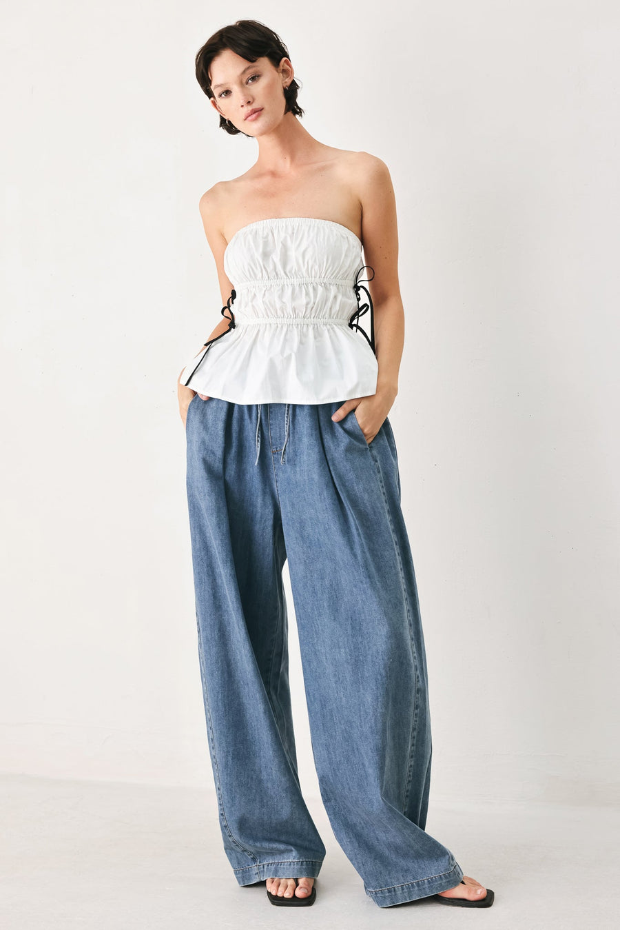 RELAXED RETREAT DENIM PANTS - Glamourous Grace