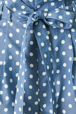 FLIRTY DOTS TIE WOVEN SHORTS - Glamourous Grace
