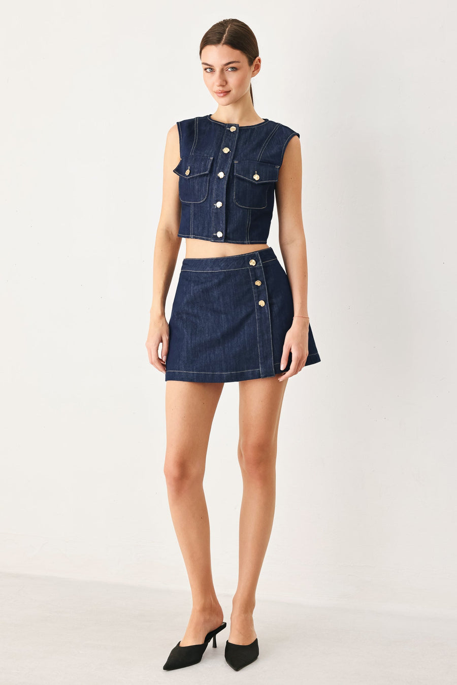 ICONIC INDIGO DENIM SKORT - Glamourous Grace