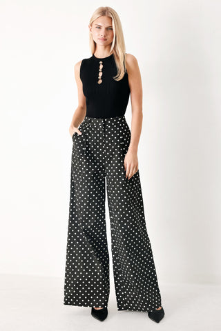 FOREVER CHIC POLKA WOVEN PANTS - Glamourous Grace