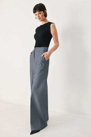 NOIR SOCIETY WOVEN WIDE LEG PANTS