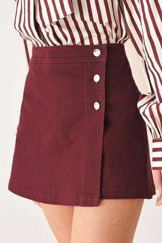 MERLOT RIDGE WOVEN SKORT
