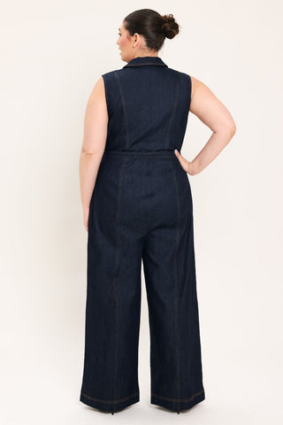SLEEVELESS WORKWEAR DENIM JUMPSUIT - Glamourous Grace