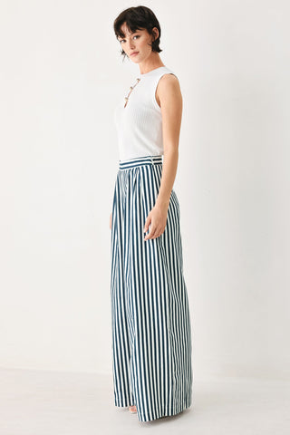 PORTSIDE STRIPE WOVEN WIDE LEG PANTS - Glamourous Grace