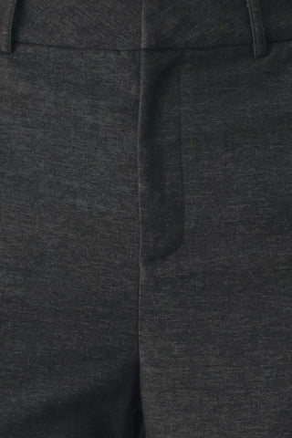 COMMAND NOIR BLACK BUTTON-HEM FLARE PANTS