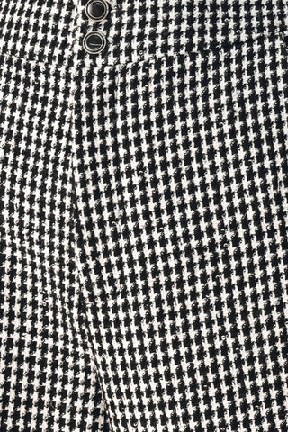 CHECKED IN SPARKLE HOUNDSTOOTH WIDE LEG PANTS