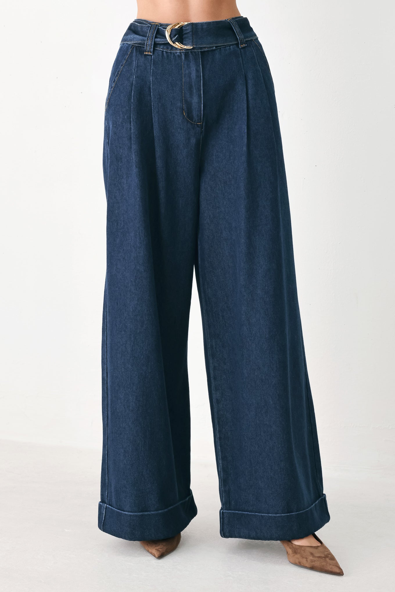 DEEP INDIGO MODERN MUSE DENIM PANTS - Glamourous Grace