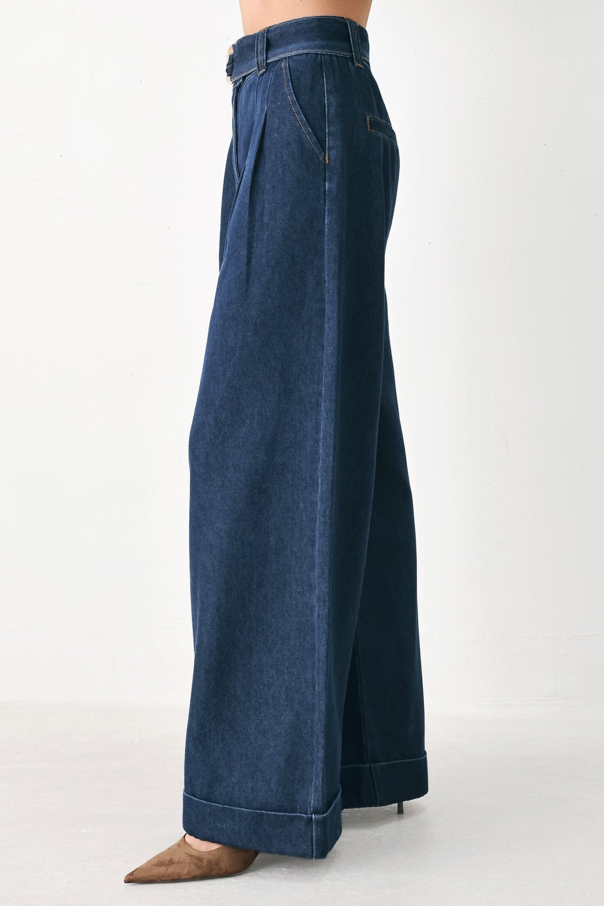 DEEP INDIGO MODERN MUSE DENIM PANTS - Glamourous Grace