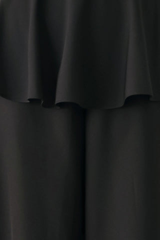 NOIR LAYER BLACK SKIRT-OVERLAY PANTS
