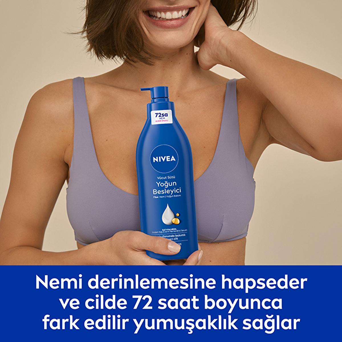 Nivea Body Moisturizer - 72 Hour Hydration for Dry Skin, Rich in E Vitamin and Almond Oil - Glamourous Grace