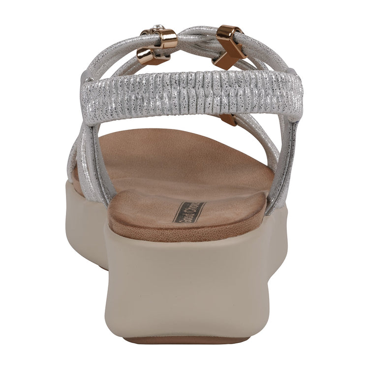 Women's Fran Silver Strappy Wedge Sandals