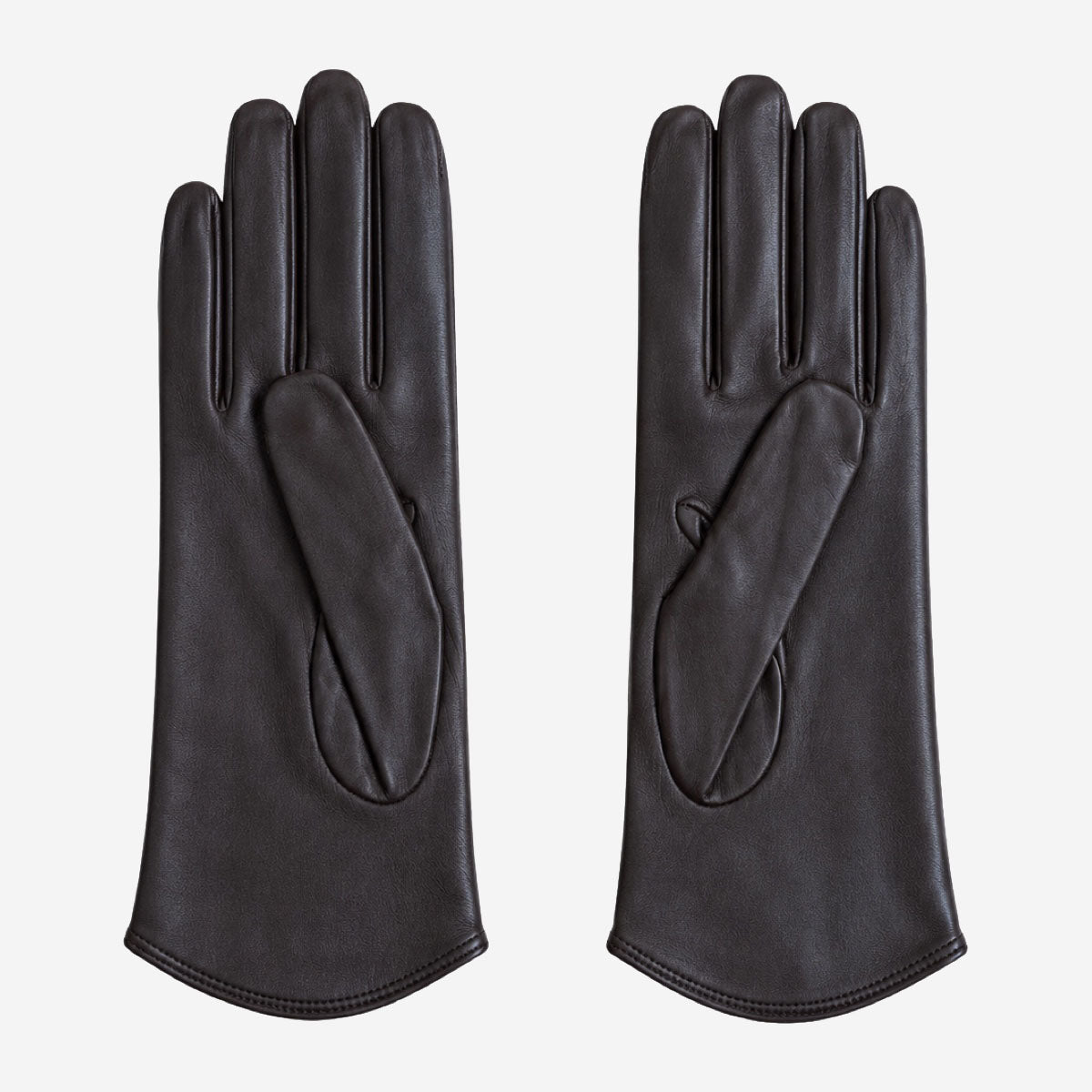 FS02Z (darkbrown) - Women’s unlined Italian lambskin leather gloves - Glamourous Grace
