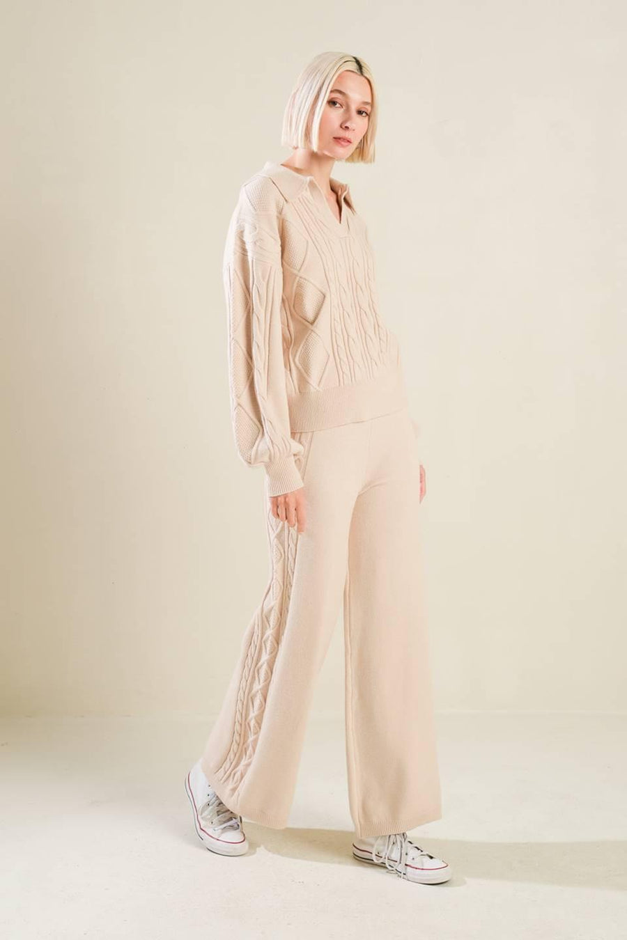 HOLD YOUR GAZE SWEATER KNIT TOP - Glamourous Grace