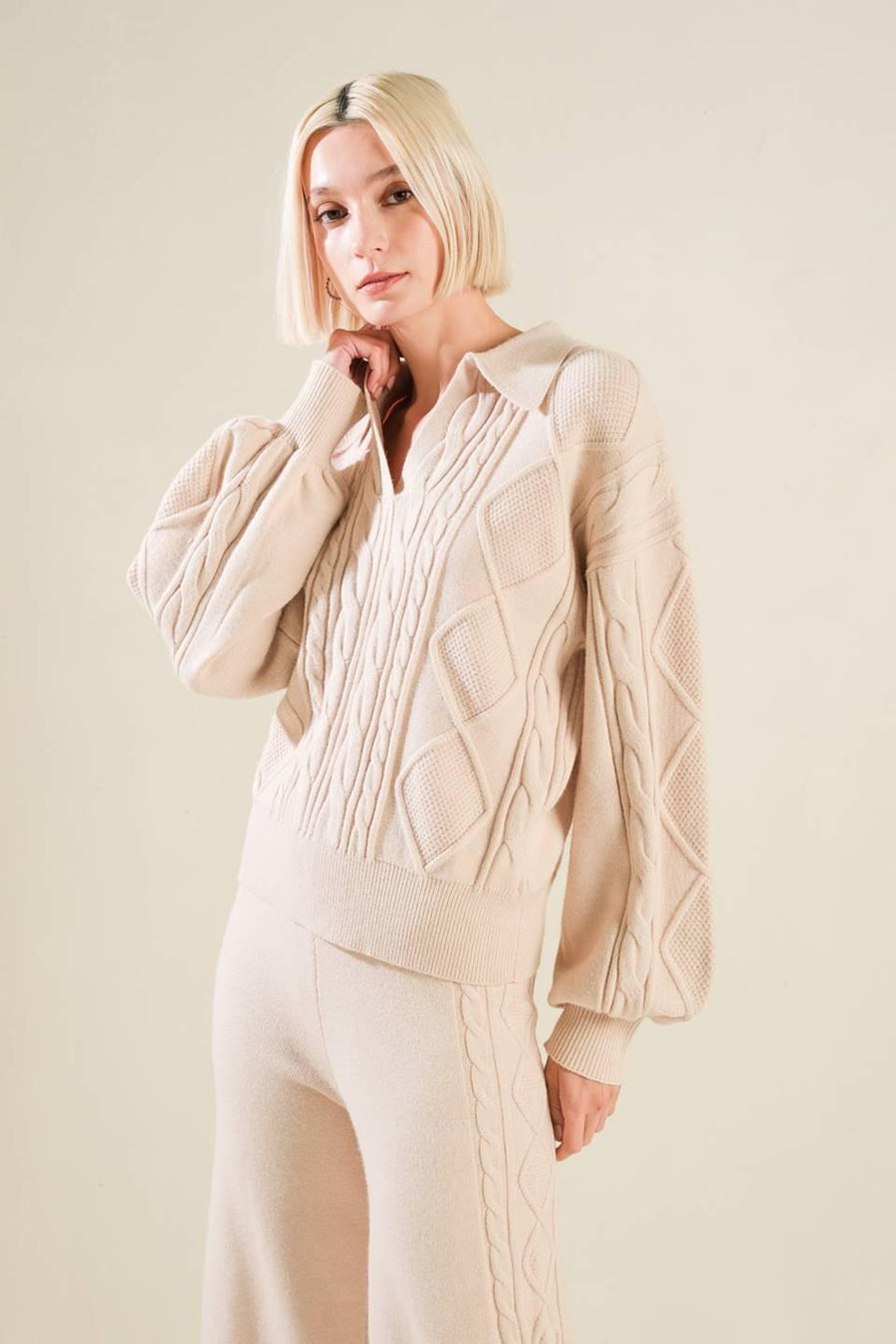 HOLD YOUR GAZE SWEATER KNIT TOP - Glamourous Grace