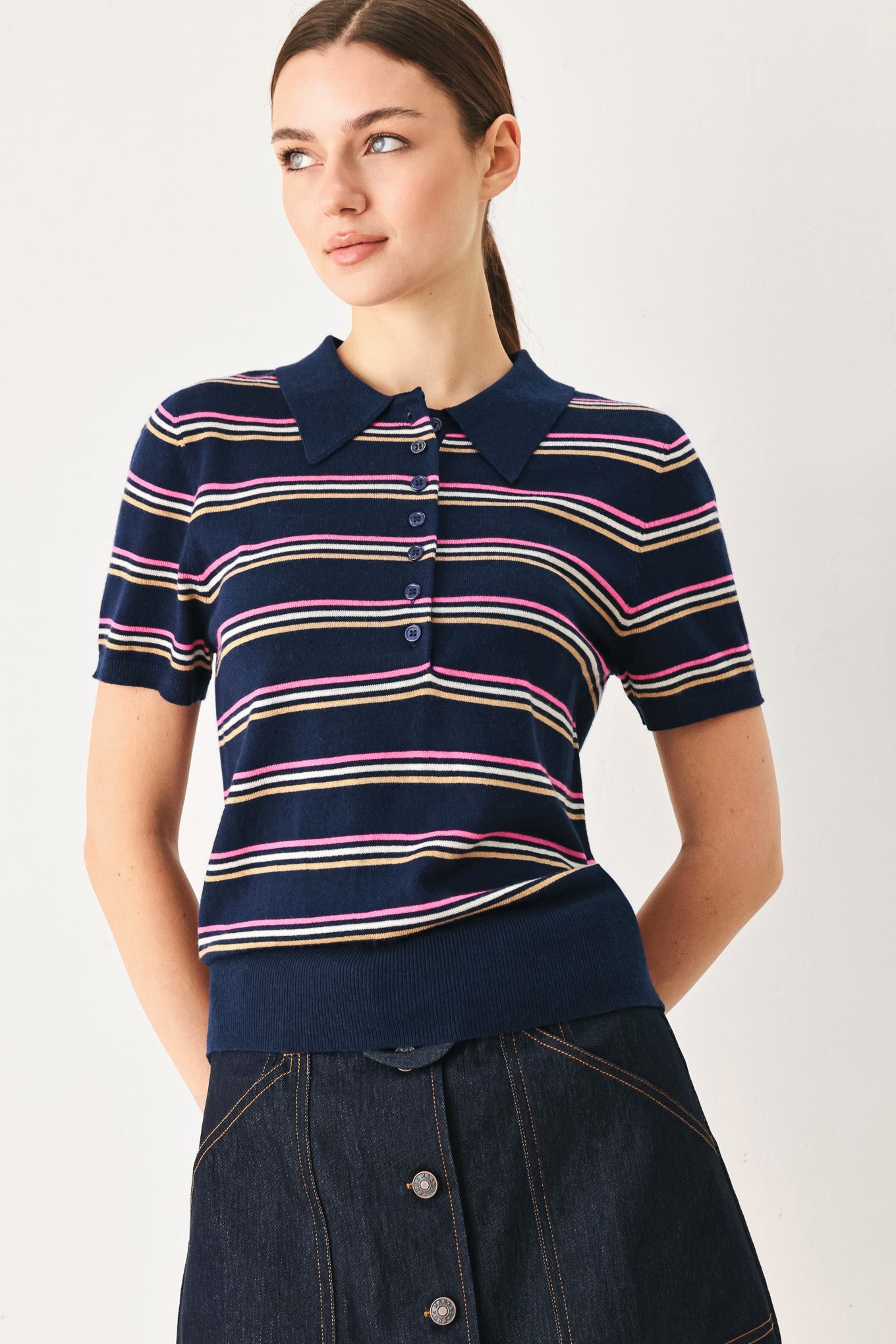 PRETTY IN PARADISE POLO TOP - Glamourous Grace